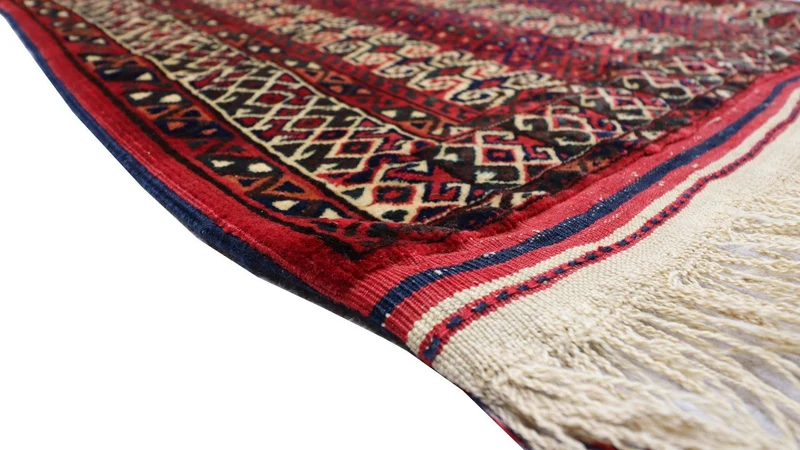 Belutsch Teppich 95 x 116 cm - dunkelrot