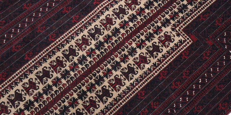 Afghan Teppich 95 x 150 cm - dunkelrot