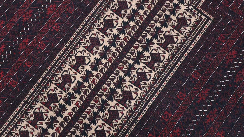 Afghan Teppich 95 x 150 cm - dunkelrot