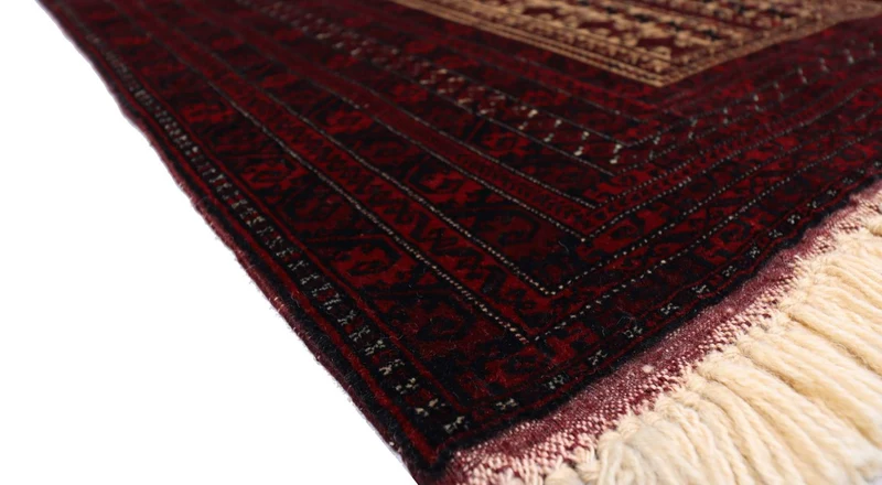 Afghan Teppich 95 x 150 cm - dunkelrot