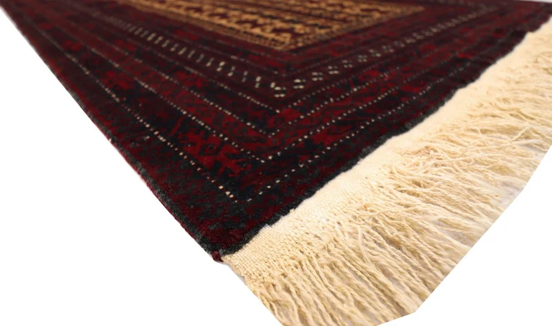 Afghan Teppich 95 x 150 cm - dunkelrot