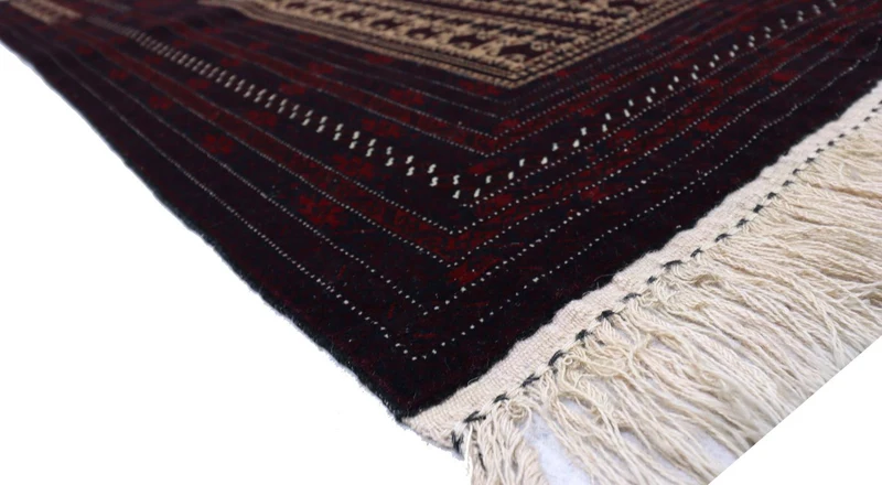 Afghan Teppich 95 x 150 cm - dunkelrot