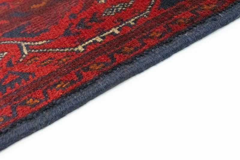 Afghan Teppich - Kunduz 86 x 299 cm - dunkelrot