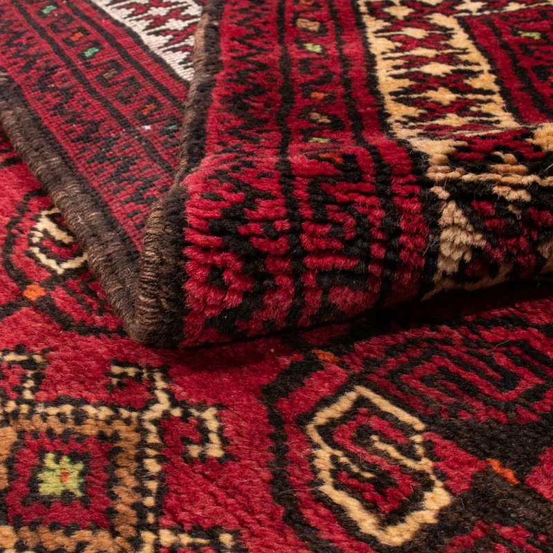 Belutsch Teppich 138 x 190 cm - dunkelrot