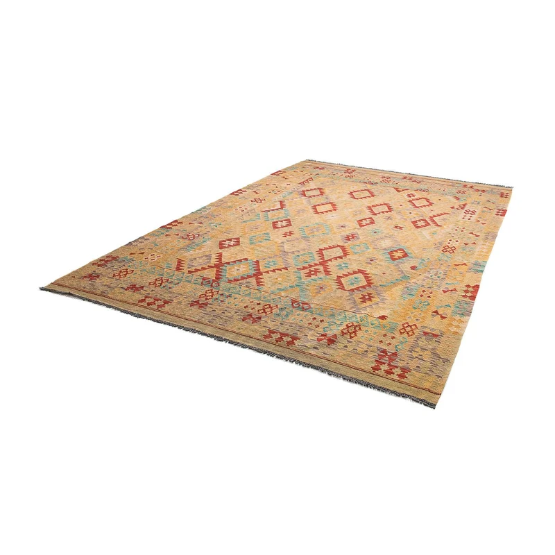 Kelim Teppich - Splash 207 x 304 cm - braun