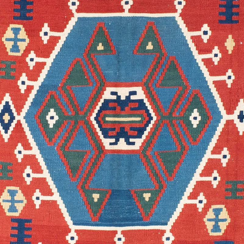 Kelim Teppich - Oriental 160 x 208 cm - rot