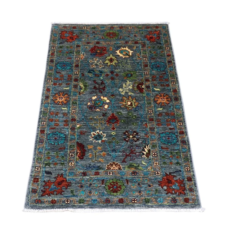 Ziegler Teppich 83 x 122 cm - seeblau