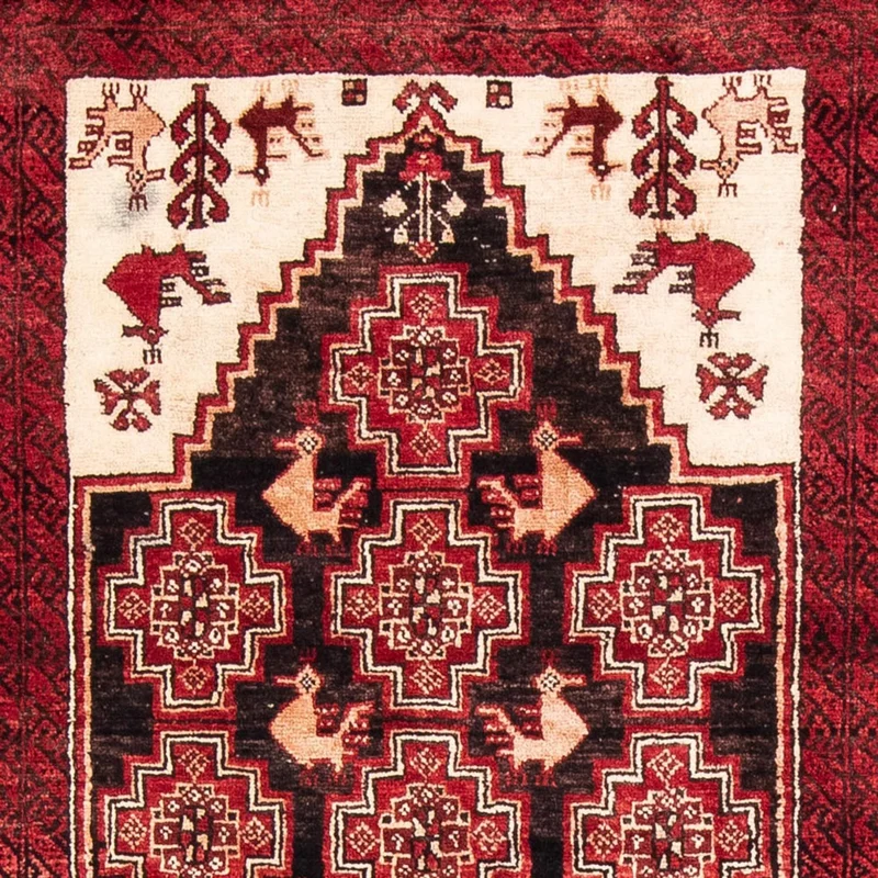 Belutsch Teppich 100 x 202 cm - rot