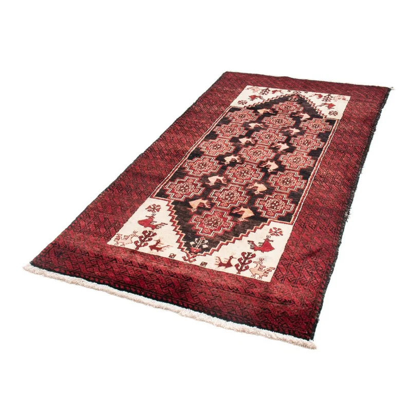 Belutsch Teppich 100 x 202 cm - rot