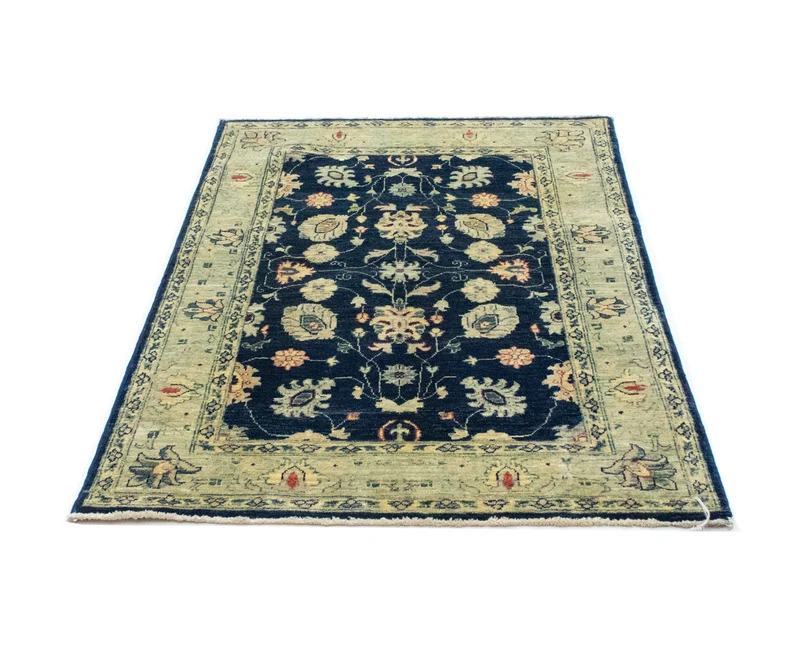 Ziegler Teppich 100 x 149 cm - dunkelblau
