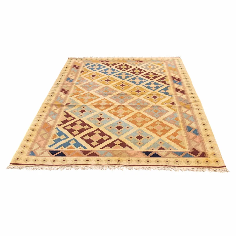 Kelim Teppich - Oriental 142 x 190 cm - hellbraun