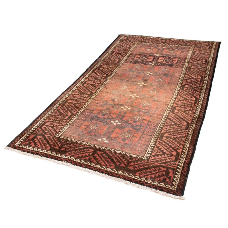 Belutsch Teppich 123 x 225 cm - hellrot