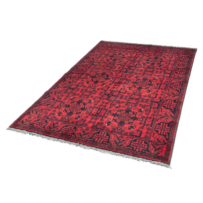 Afghan Teppich - Kunduz 126 x 186 cm - rot