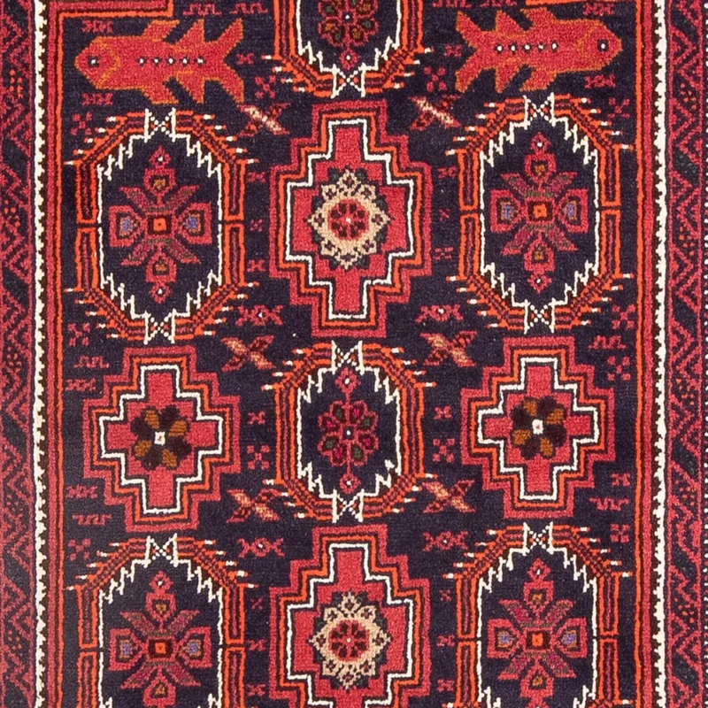 Belutsch Teppich 106 x 195 cm - rot