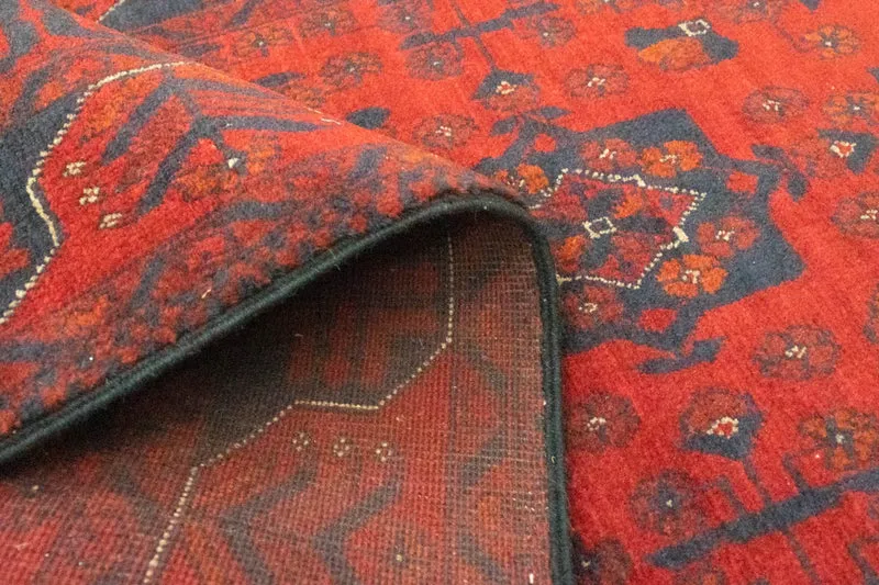 Afghan Teppich - Kunduz 77 x 296 cm - rot