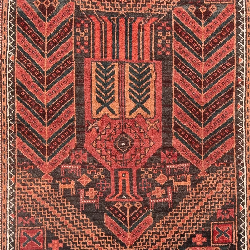 Belutsch Teppich 100 x 205 cm - hellrot