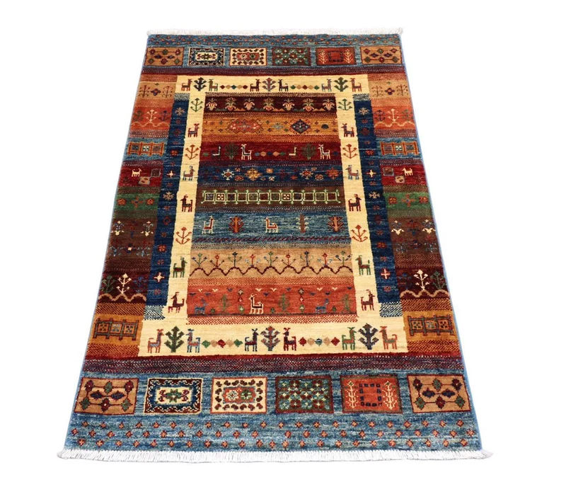 Ziegler Teppich 84 x 135 cm - mehrfarbig