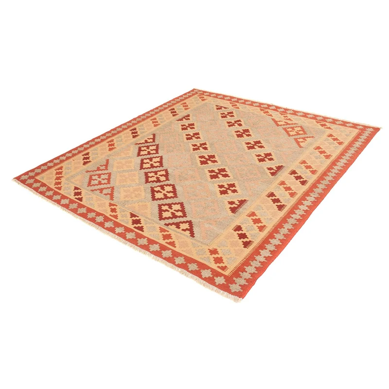 Kelim Teppich - Oriental 161 x 165 cm - dunkelrot