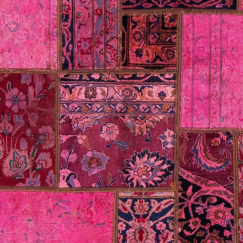 Patchwork Teppich 138 x 197 cm - mehrfarbig