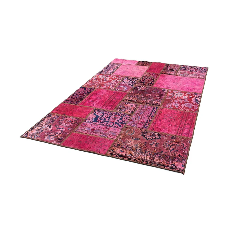 Patchwork Teppich 138 x 197 cm - mehrfarbig