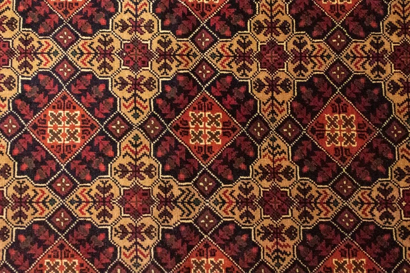 Afghan Teppich 100 x 150 cm - gelb