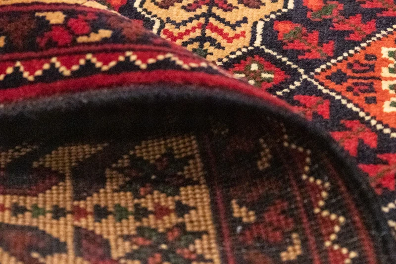 Afghan Teppich 100 x 150 cm - gelb