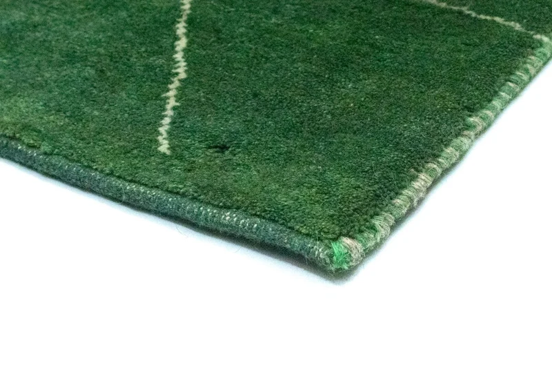 Gabbeh Teppich - Perser 100 x 143 cm - grün