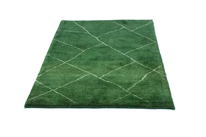 Gabbeh Teppich - Perser 100 x 143 cm - grün