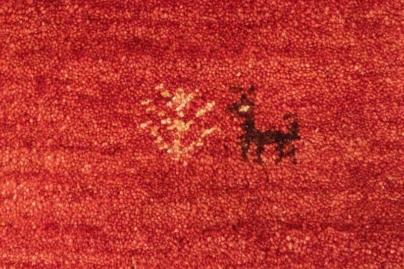 Gabbeh Teppich - Perser 100 x 143 cm - rot