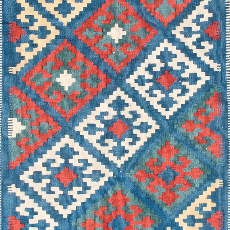 Kelim Teppich - Oriental 122 x 177 cm - blau