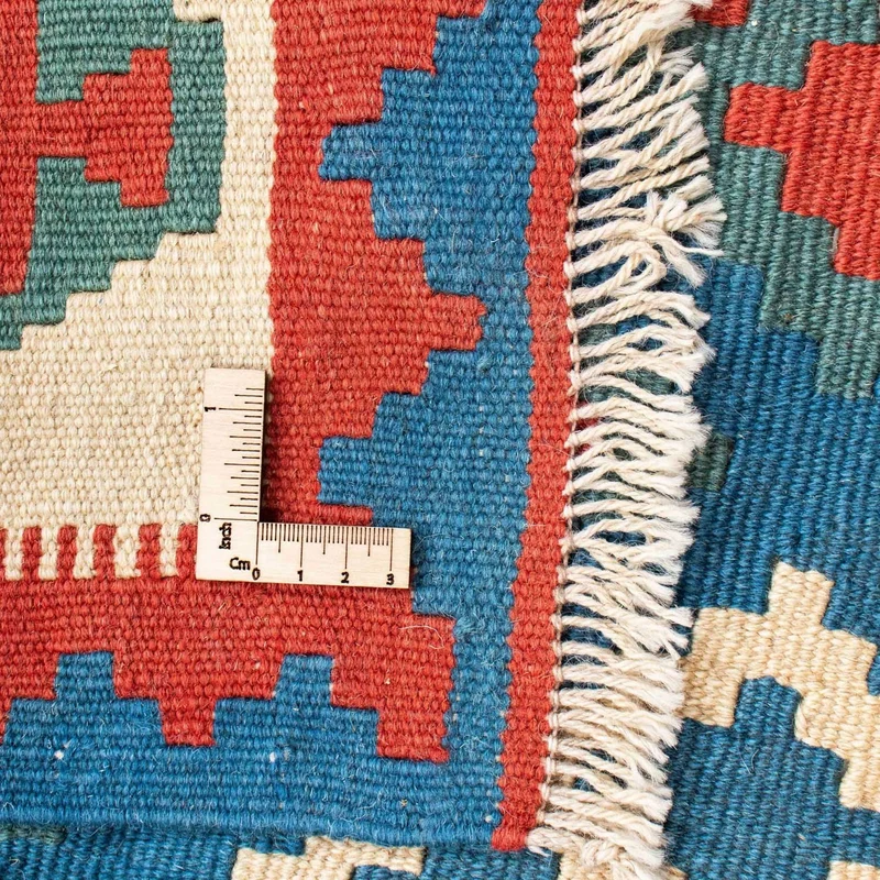 Kelim Teppich - Oriental 122 x 177 cm - blau