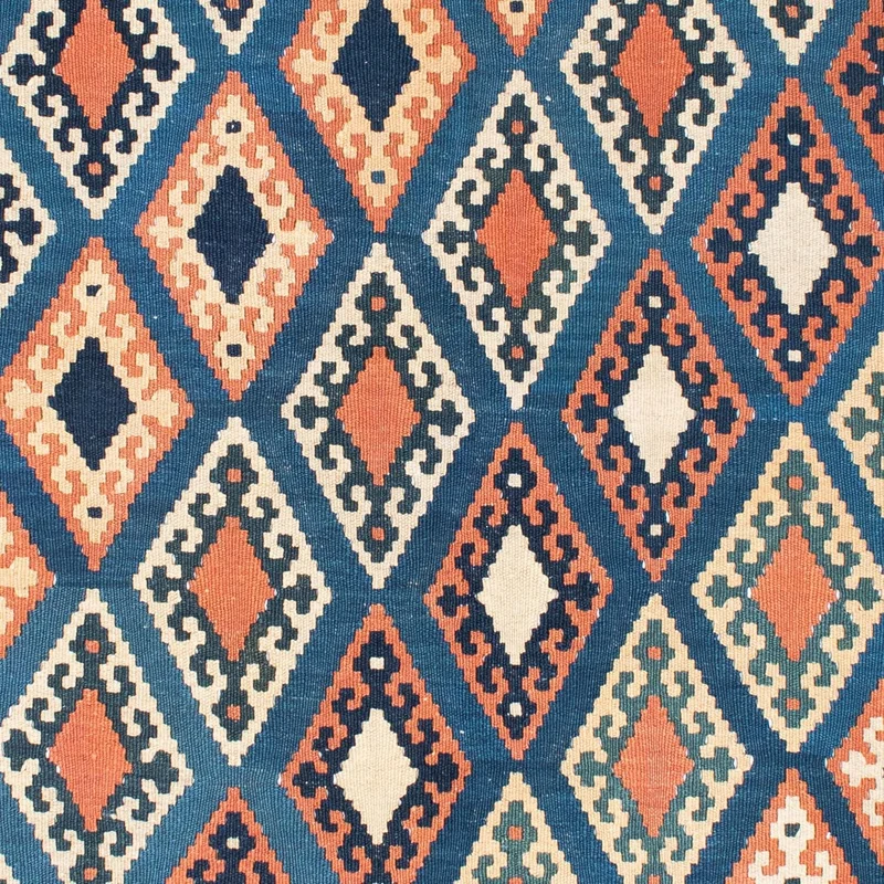 Kelim Teppich - Oriental 158 x 222 cm - blau