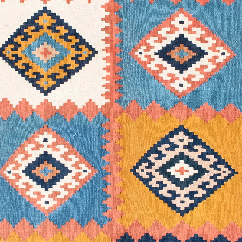 Kelim Teppich - Oriental 159 x 200 cm - blau