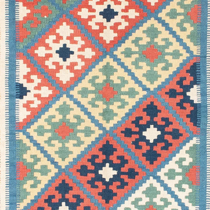 Kelim Teppich - Oriental 130 x 173 cm - blau