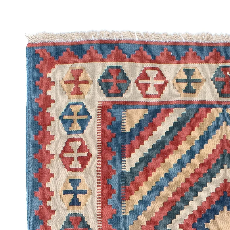 Kelim Teppich - Oriental 124 x 183 cm - blau