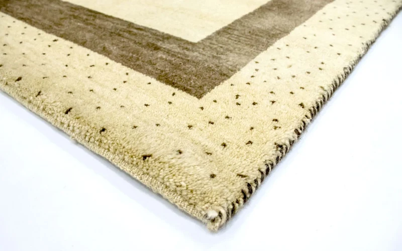 Loribaft Teppich Perser 122x184cm - Wollteppich - beige