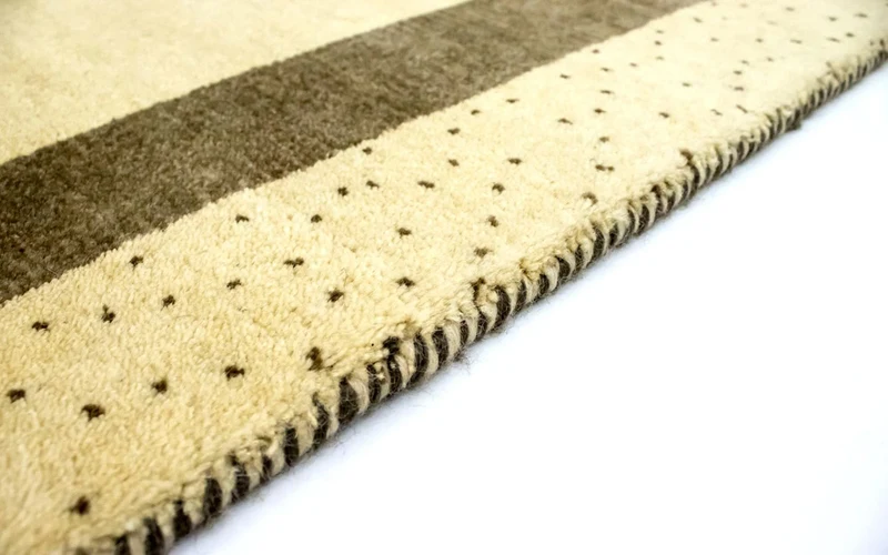 Loribaft Teppich Perser 122x184cm - Wollteppich - beige