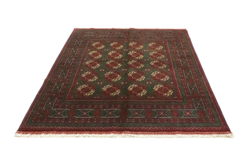 Afghan Teppich - Kunduz 150 x 190 cm - rot