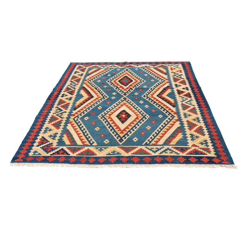 Kelim Teppich - Oriental 152 x 193 cm - blau