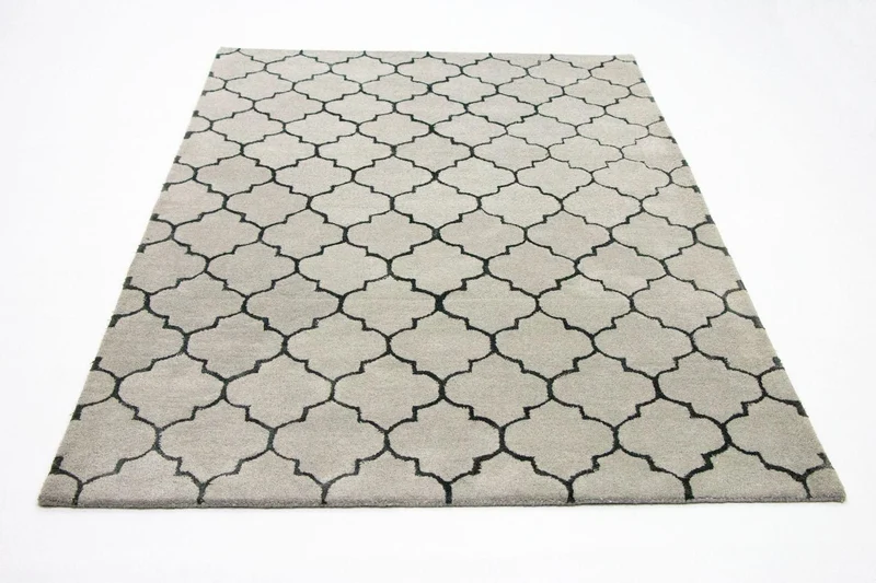 Wollteppich 164 x 232 cm Teppich Wohnzimmer