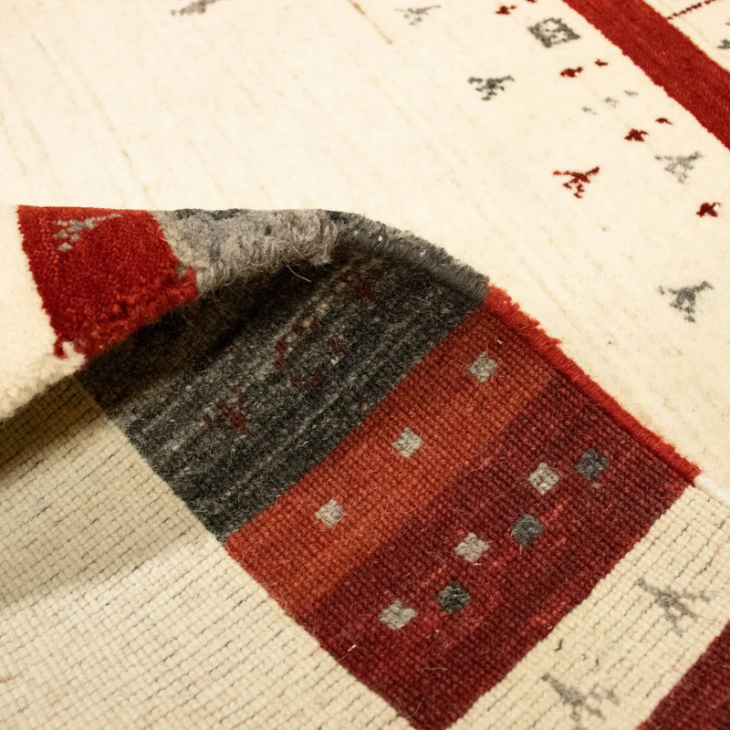 Gabbeh Teppich - Loribaft Indus 92 x 161 cm - beige