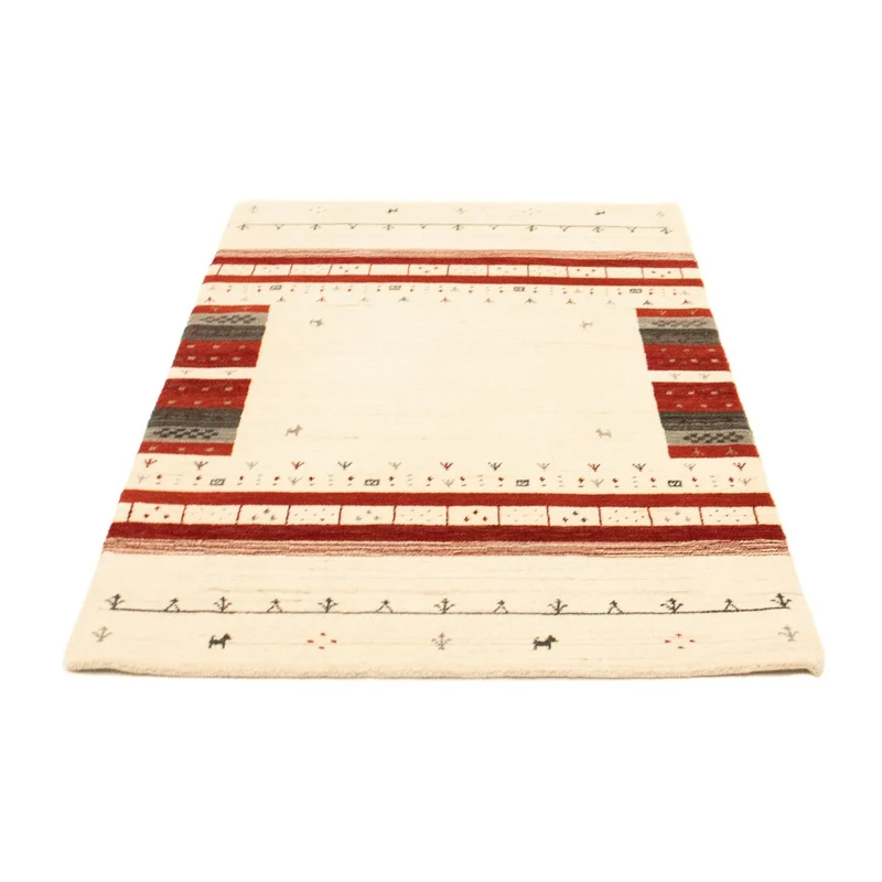 Gabbeh Teppich - Loribaft Indus 92 x 161 cm - beige