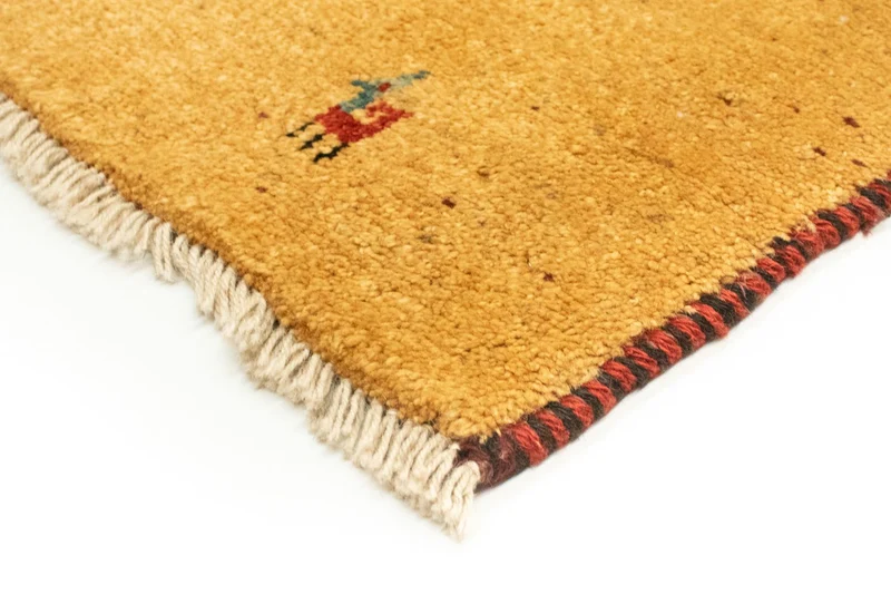 Gabbeh Teppich - Perser 137 x 170 cm - gold