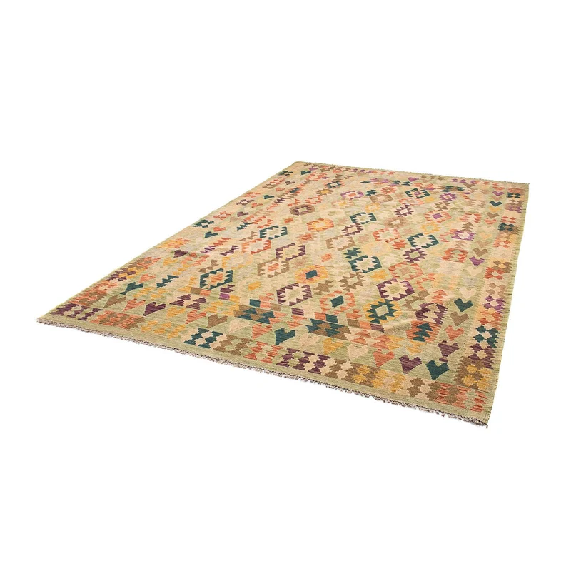 Kelim Teppich - Splash 199 x 287 cm - beige