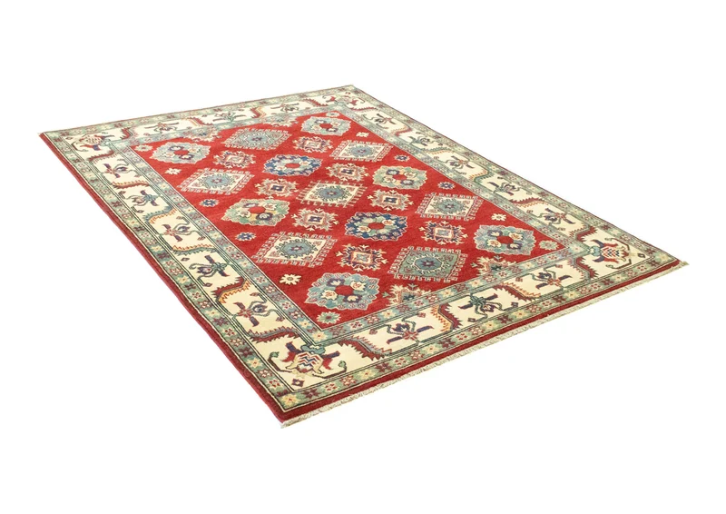 Ziegler Teppich - Kazak 146 x 199 cm - dunkelrot