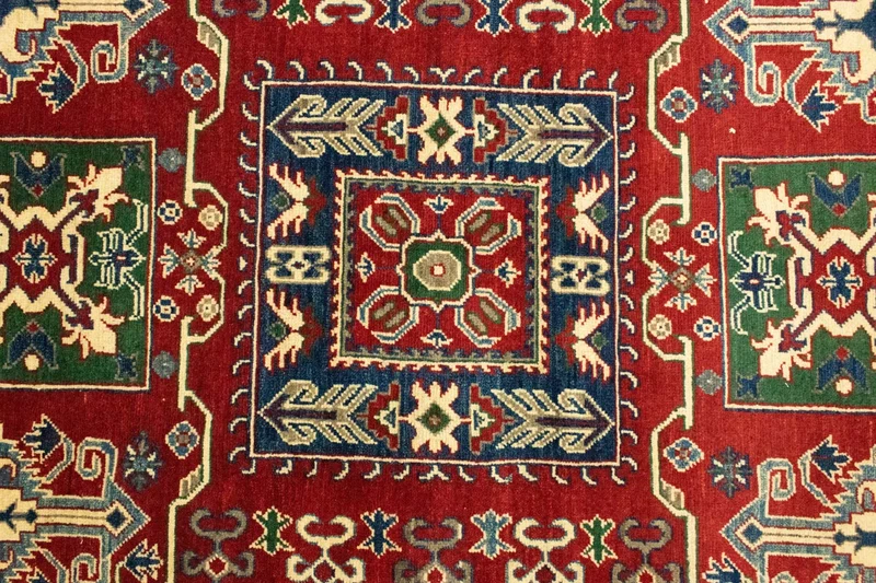 Ziegler Teppich - Kazak 146 x 212 cm - dunkelrot