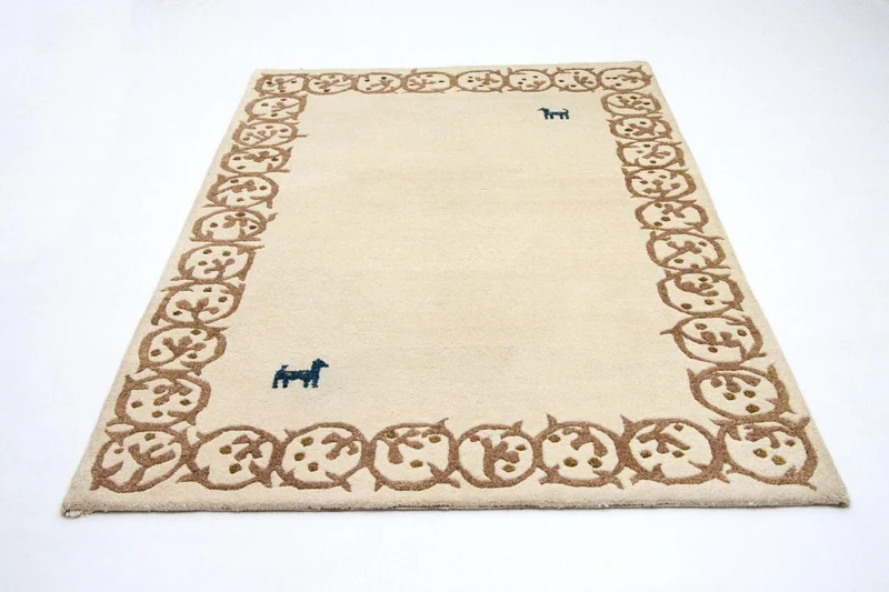 Gabbeh Teppich - Indus 155 x 228 cm - beige