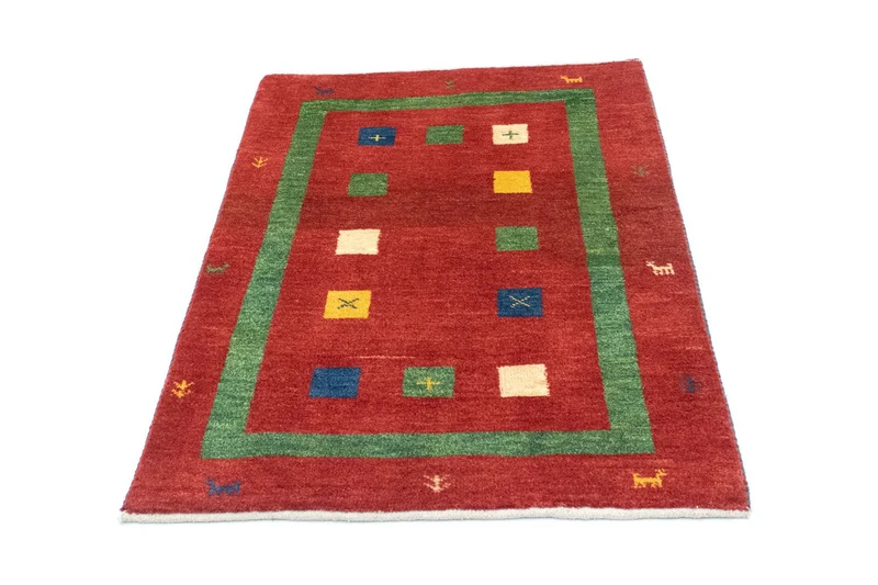Gabbeh Teppich - Kaschkuli Perser 82 x 120 cm - orange