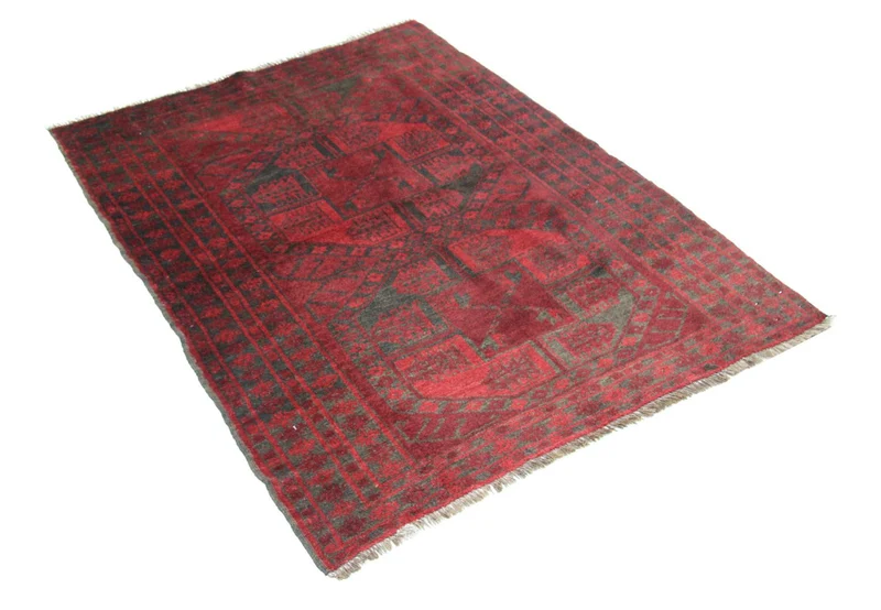 Afghan Teppich 114 x 154 cm - rot