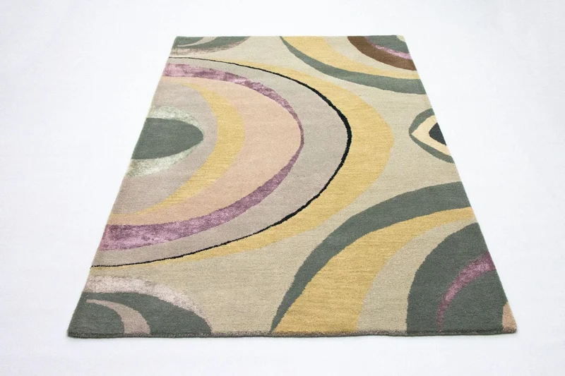 Designer Teppich 154 x 238 cm Wohnzimmer Teppich